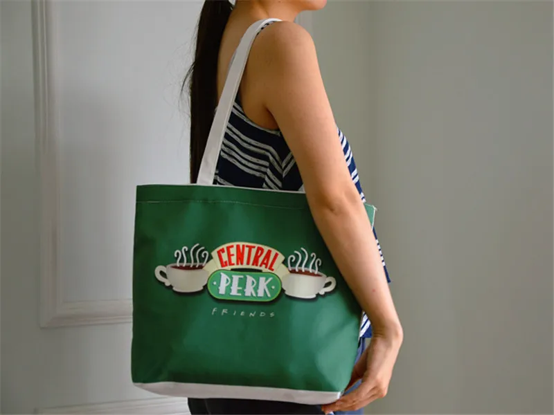Холщовая Сумка через плечо для ТВ сериала Друзья Центральный Перк сумки покупок