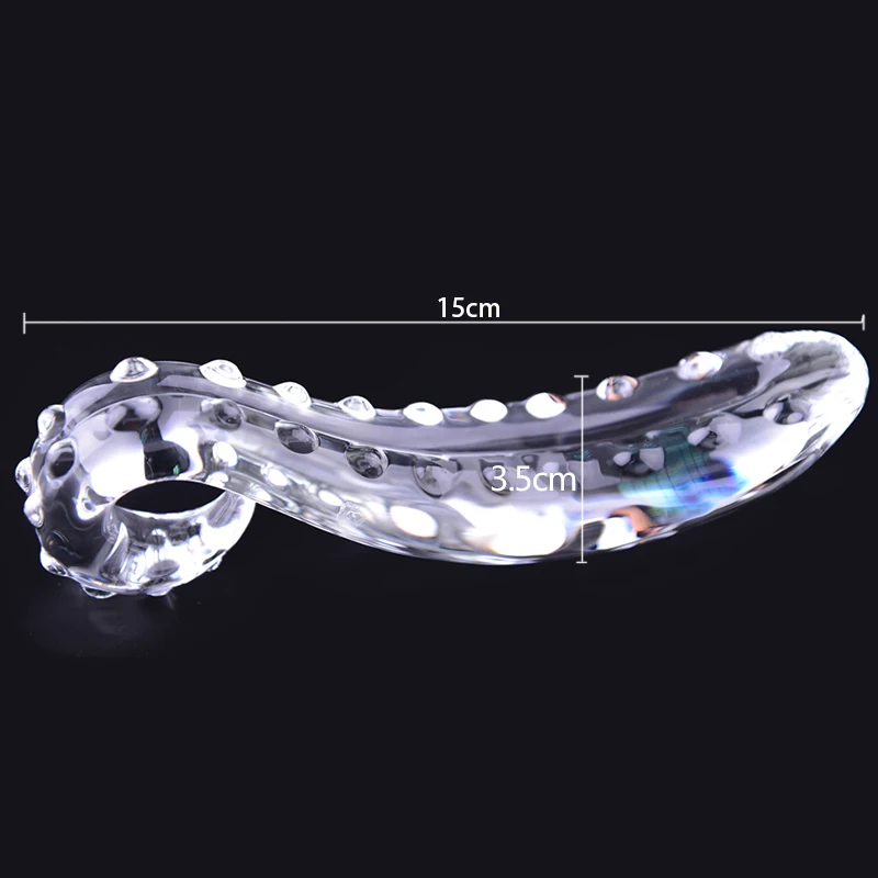 Большой фаллоимитатор HEYIYI со стеклом пирекс с кристаллами пенис анальный для