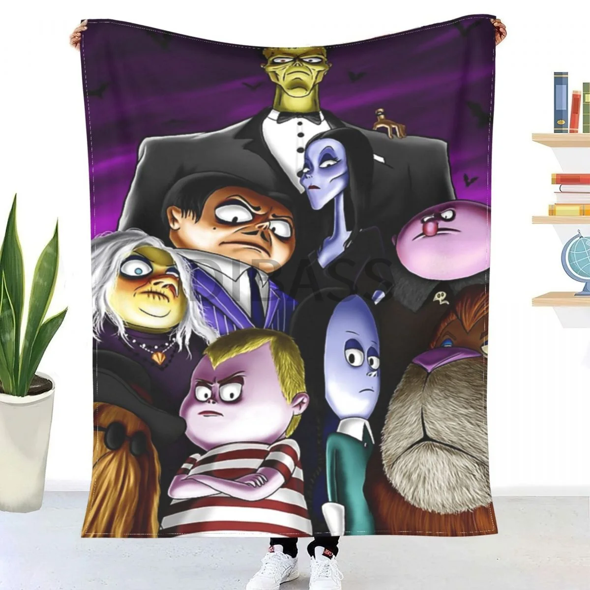 

Addams Family Portrait Comforter 3D Printed Flannel Throw Blanket