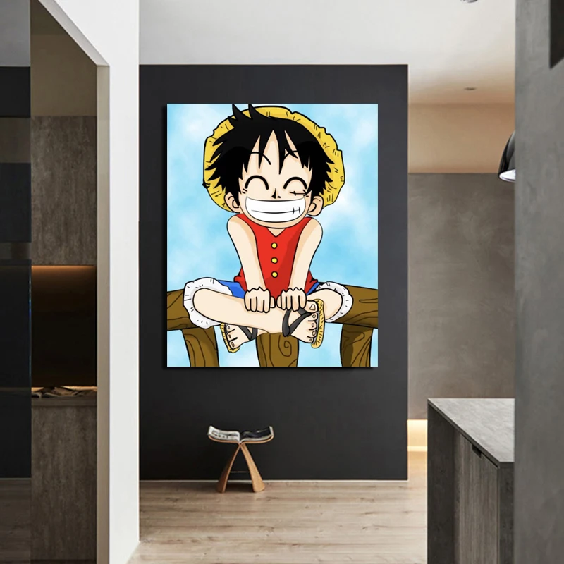 HD принты в скандинавском стиле аниме One Piece Luffy картины Домашний Декор настенная
