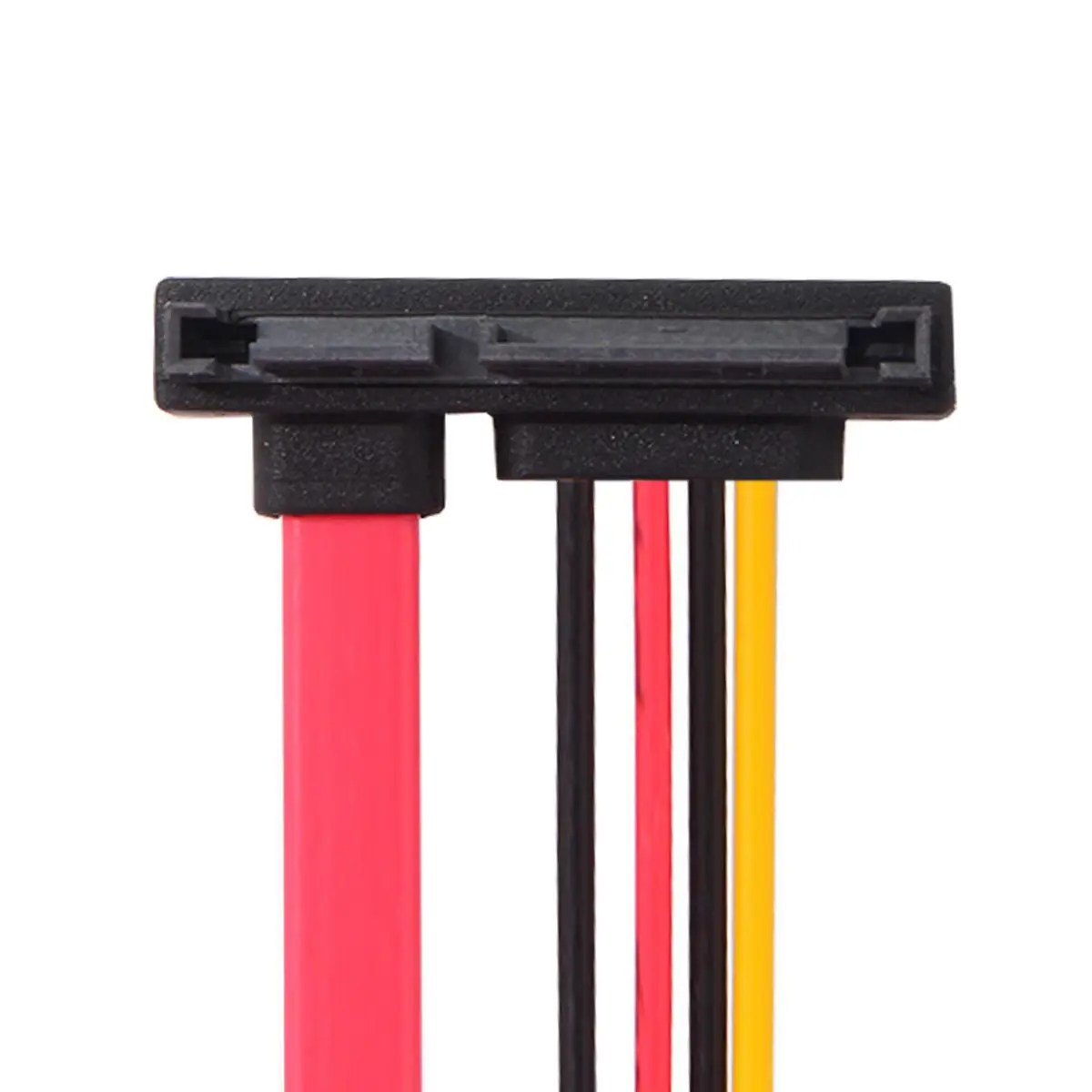 Chenyang Up Angled SATA III 3.0 7+15 22 Pin Male to Female Data Power Extension Cable 30cm | PC Hardware Cables &amp Adapters