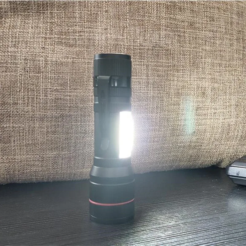 

CN USB Rechargeable With Built in Battery ZOOM T6+COB LED Night Walking lighting Magnet COB Work lights Bicycle lamp Flashlight