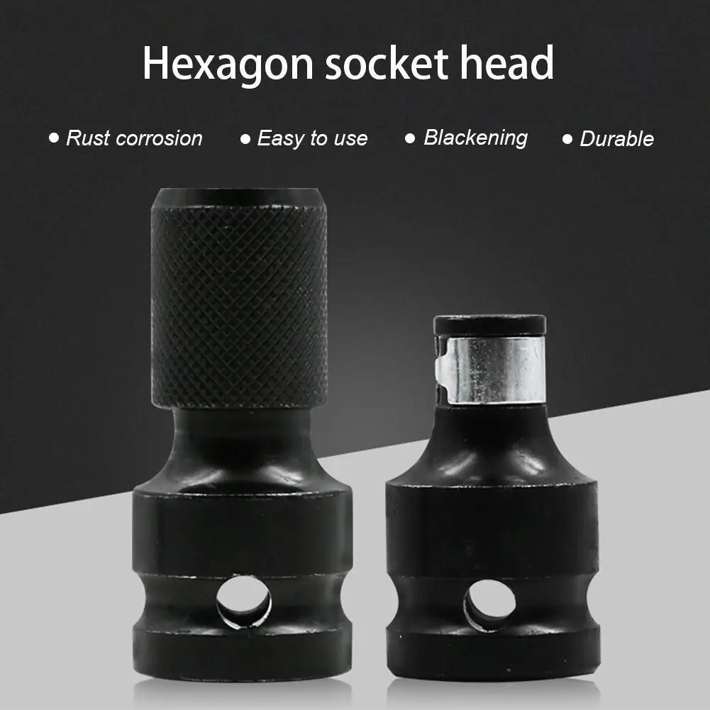 

1/2" Square To 1/4" Hex Ratchet Socket Conversion Tool Impact Converter Release Chuck Tool Quick Adaptor Adapter Socket Dri H2M3