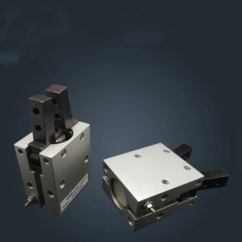 MHC2 10D 16D 20D 25D 32D Double acting pneumatic gripper SMC type angular style aluminium clamps air cylinder manufacturers |