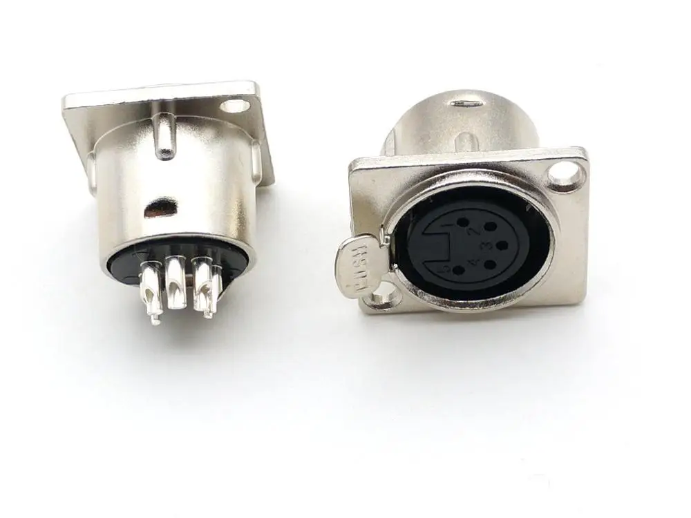 20 шт. 5 pin гнездовой разъем XLR монтажный штекер панели адаптера|connector panel|connector