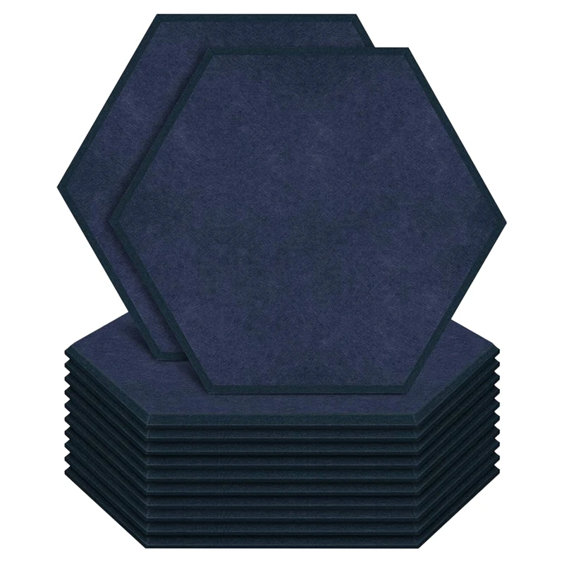 

Hexagon Acoustic Panels Foam Panels 14X13X0.4inch Sound Proofing Padding for Wall Acoustic Treatment Studio Office
