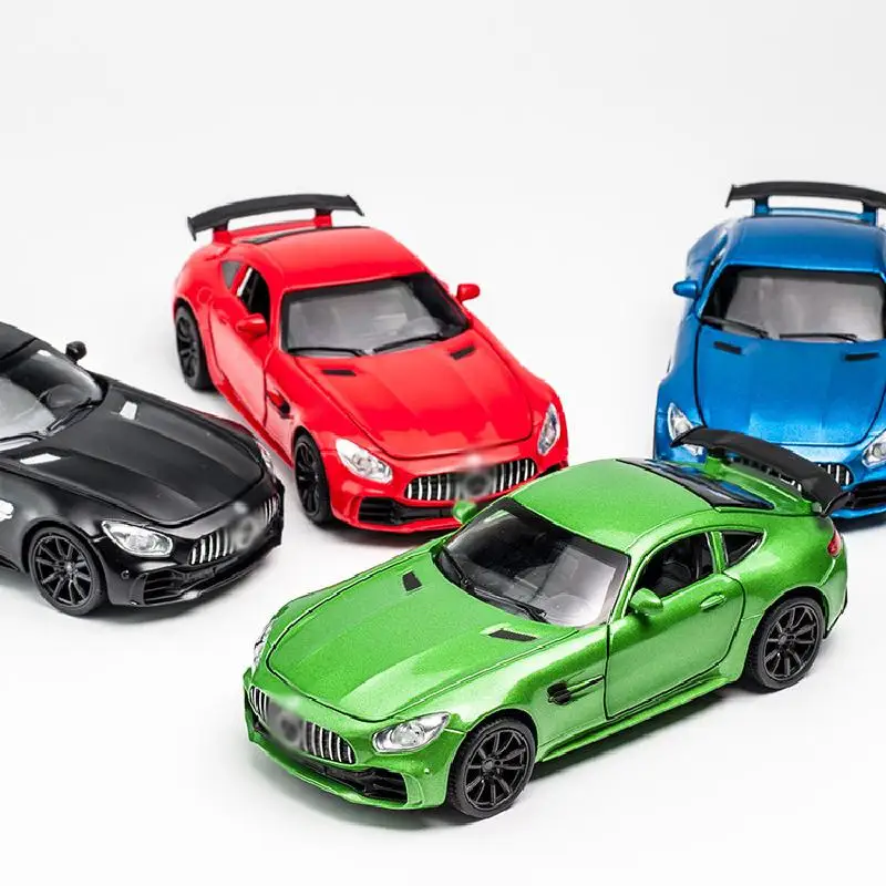 

1:32 Die-cast Metal Toy Car Model Car Gt Supercar Simulation Acousto-optic Pull-back Car Collection Children's Toys And Gifts
