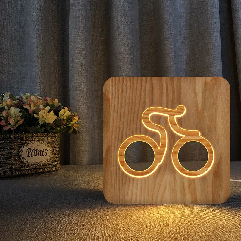 

Wooden Craftwork Decoration Creative Light Gift Night Light
