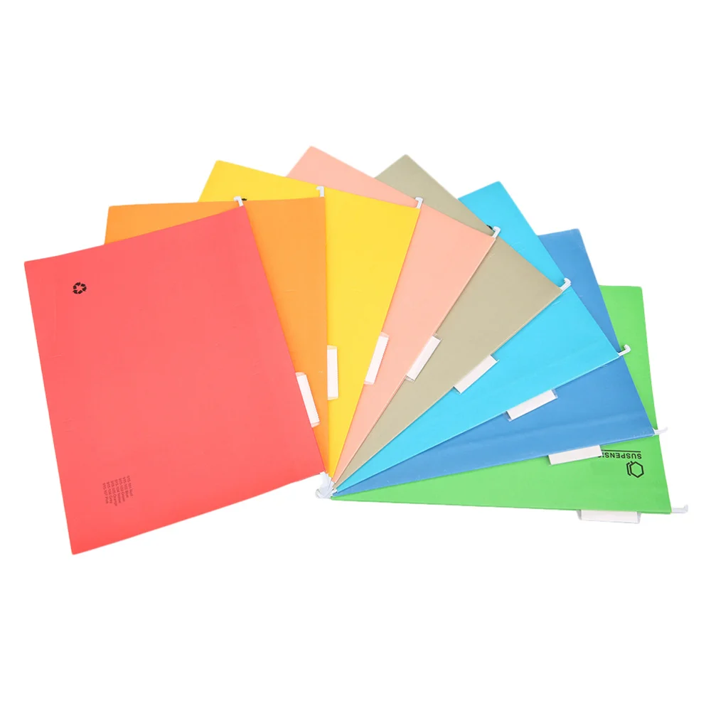 

8Pcs Suspension File Folder Hanging File Holder Paper Wear-resistant Frame Documents Organizer Desktop Office Supplies(Mixed)