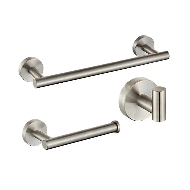 Комплект аксессуаров для ванной комнаты черного цвета нержавеющая сталь |