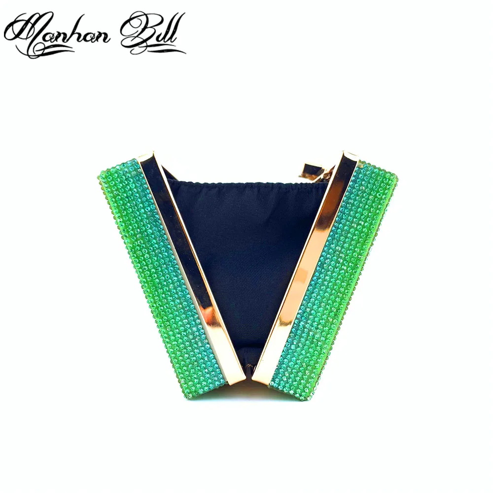 

Luxury Design Ladies Party Clutch And Snake-Shaped Alloy Hollow Chain Elegant Party Wallet And Handbag Banquet Evening Bag