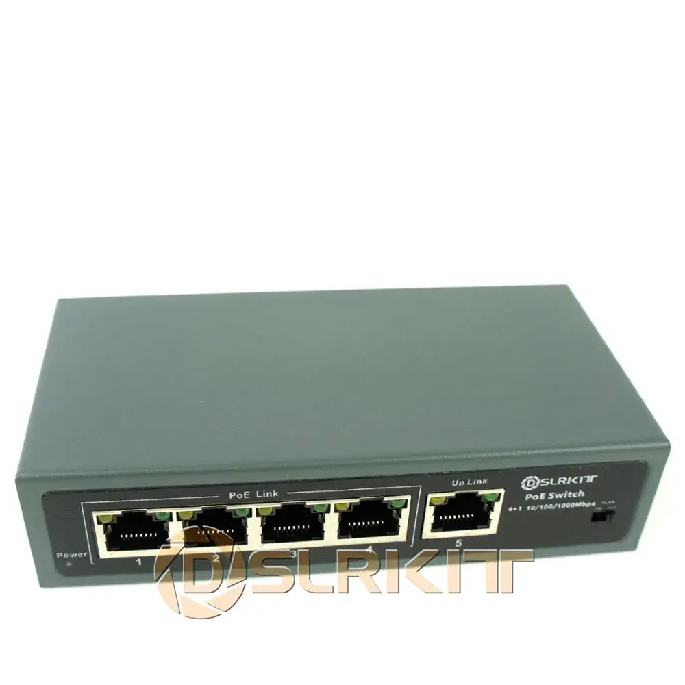 DSLRKIT все гигабитные 5 портов 4 PoE + коммутатор 802.3at Power Over Ethernet|Сетевые коммутаторы| |