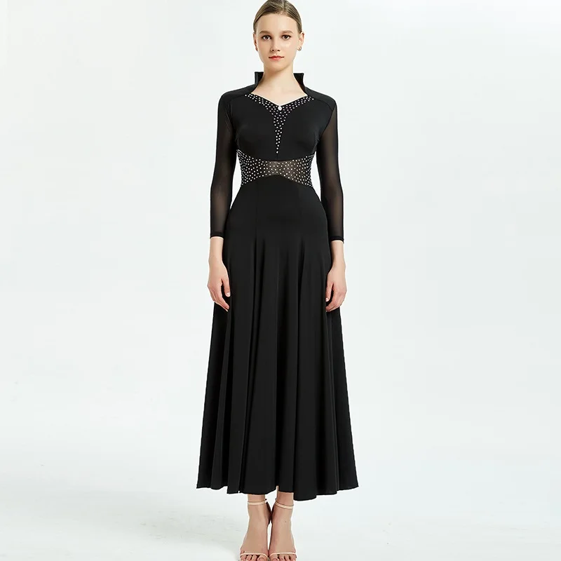 Платье для танца вальса длинное платье бальной комнаты женский костюм танго с