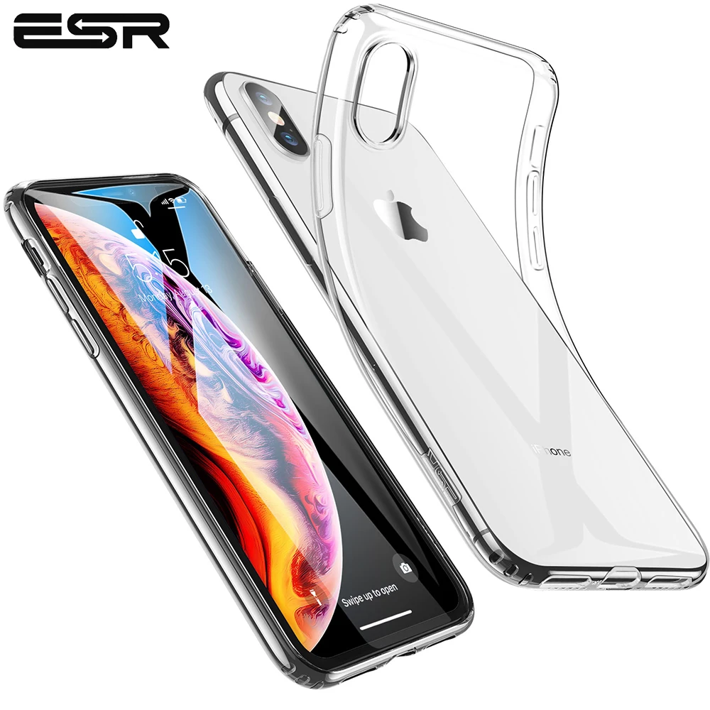 ESR чехол для iPhone XS XR XS Max прозрачный чехол Бампер прозрачный мягкий TPU чехол ультра тонкий чехол противоударный чехол для iPhone