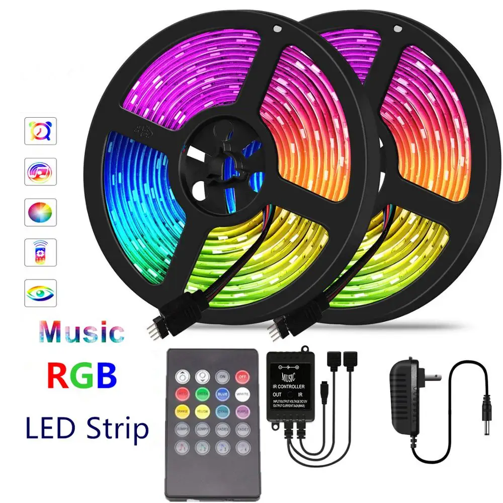 Водонепроницаемая светодиодная лента 2835 RGB 5/10/15 м 12 В постоянного