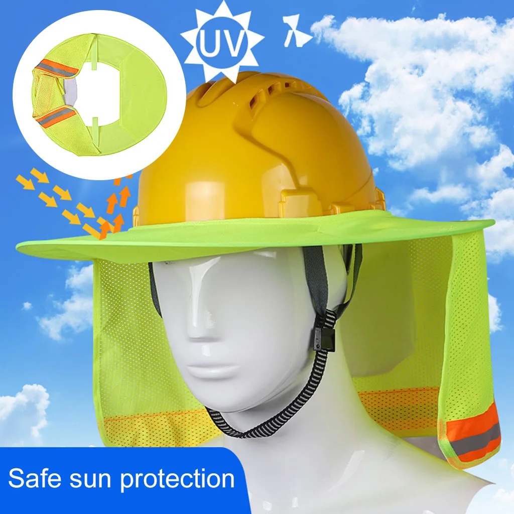 

Hard Hat Sun Shade Hat Mesh Sun Shade Protection With Reflective Stripe