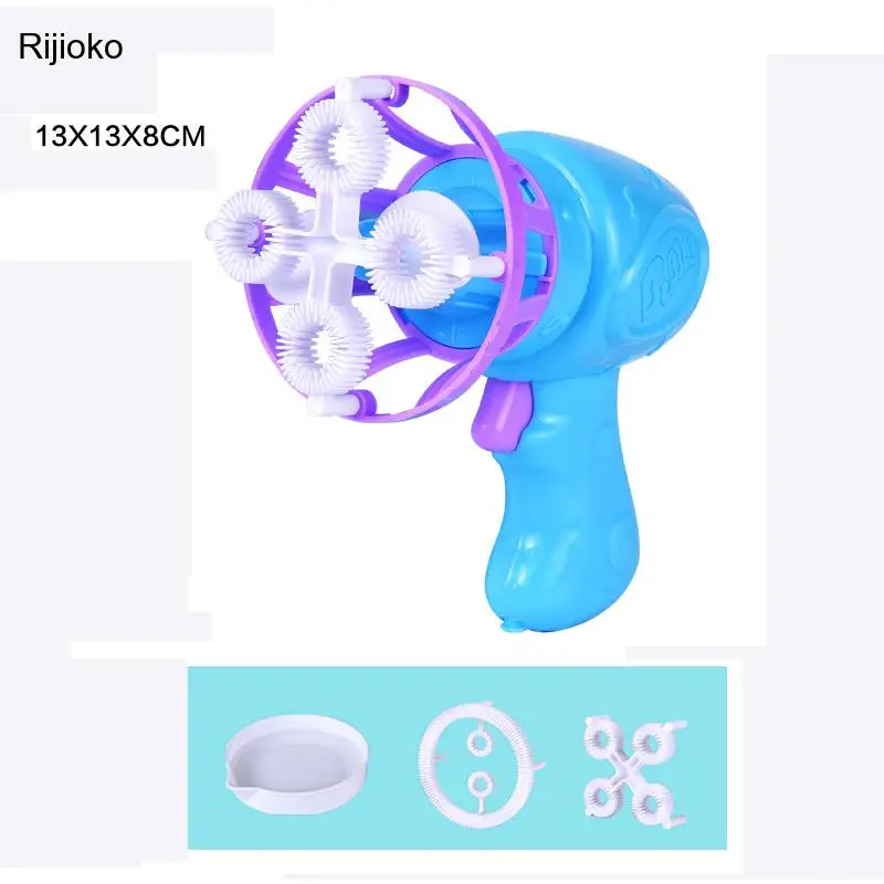 

Summer Funny Magic Bubble Blower Machine Electric Automatic Bubble Maker Gun with Mini Fan Kids Outdoor Toys