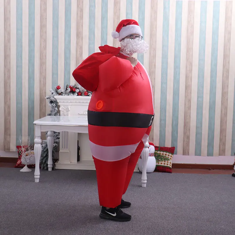 

Christmas Inflatable Santa Claus Costume Jumpsuit Air Fan Operated Blow Up Xmas Suit Inflatable Outfit jumpsuits playsuits
