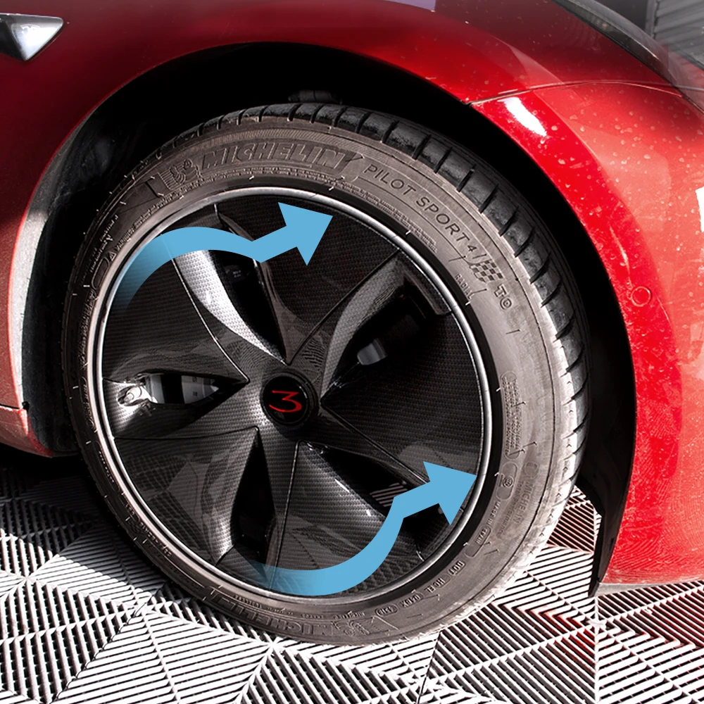 

4PCS/Set For Tesla Model 3 Wheel Cap Model3 Accessories Hub Cover 18-inch Automobile Hubcap Model Three Carbon Fiber ABS