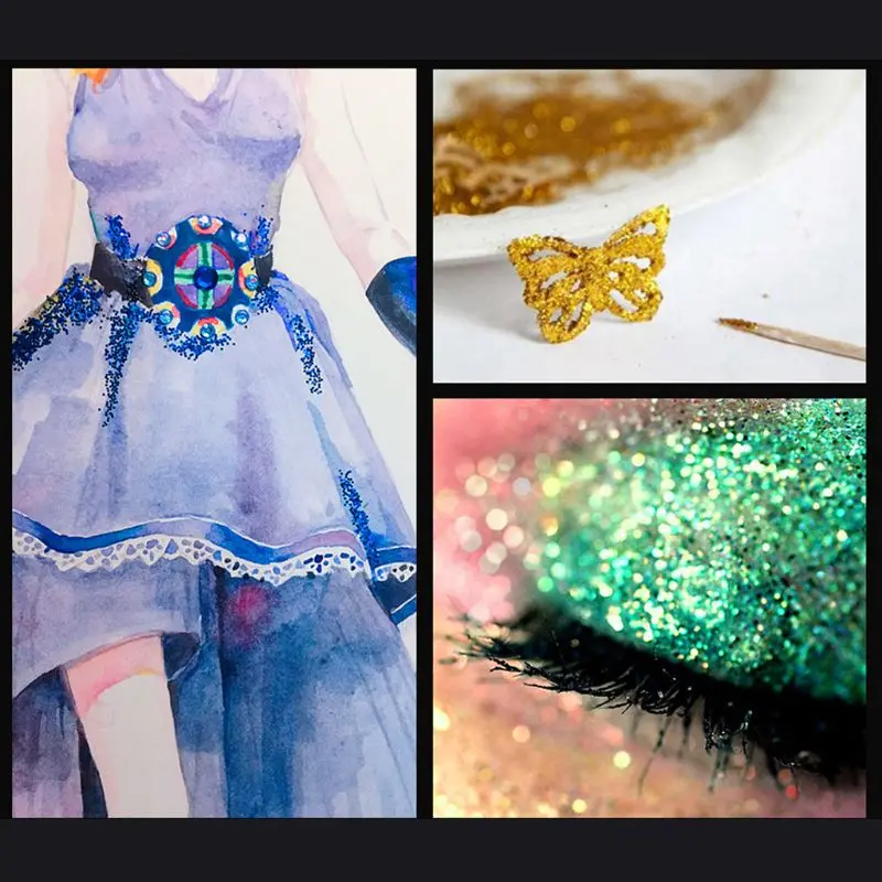 

12 Colors Shiny Resin Pigment Mica Powder Glitters Sequins Resin Jewelry Making U4LF