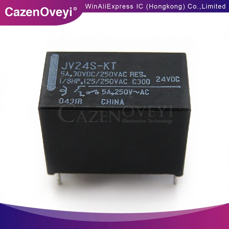 

1pcs/lot JV24S-KT JV-24S-KT JV24-KT 24V 24VDC DIP-4 5A 30VDC 250VAC In Stock