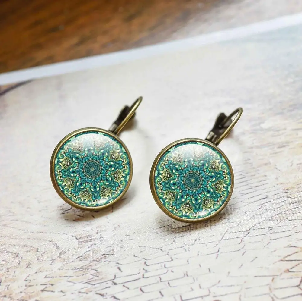 LIEBE ENGEL Новинка 2018 женские ювелирные изделия горный хрусталь серьги Мандала хна