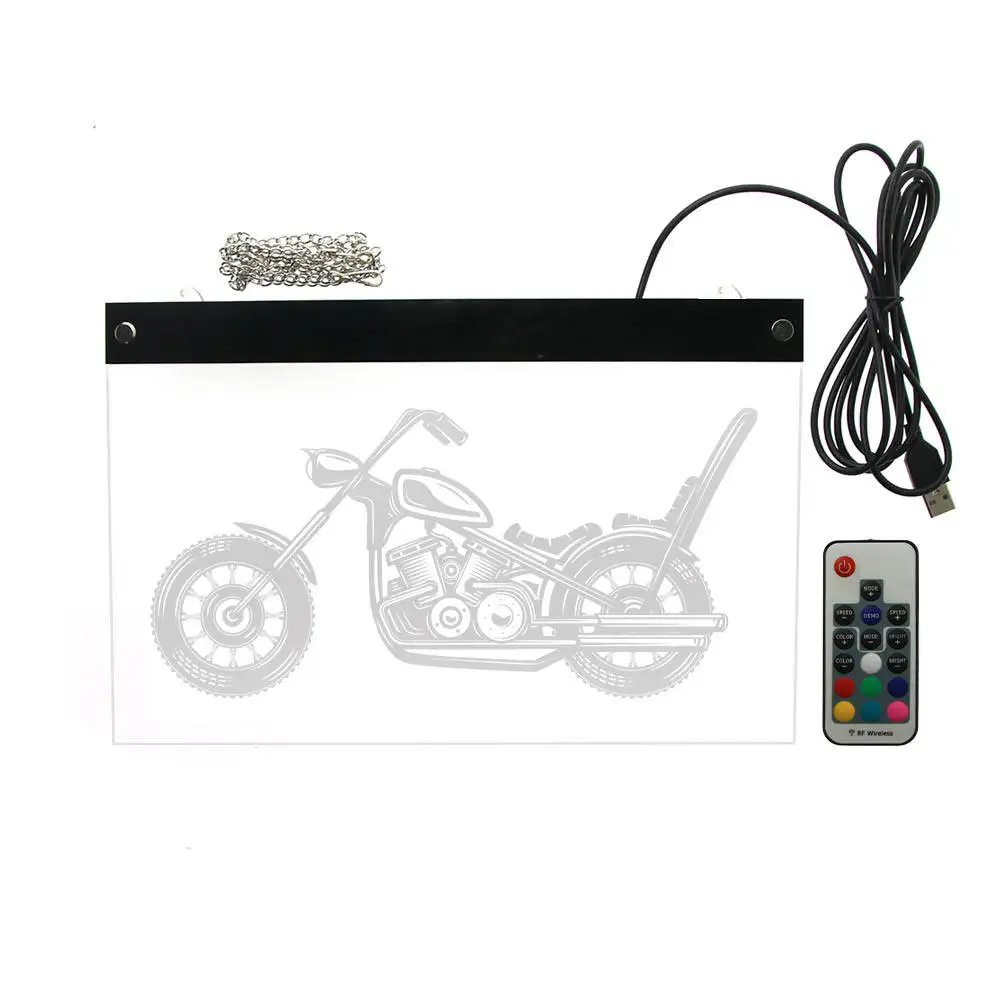 Ретро Мотоцикл гараж светодиодный подвесной неоновый знак мотоцикл транспорт