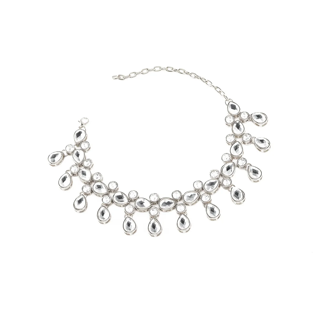 

2021 New Summer Beach Inlaid Rhinestone Anklet Acrylic Crystal Water Drop Foot Ornaments Women Outing Party Accessories