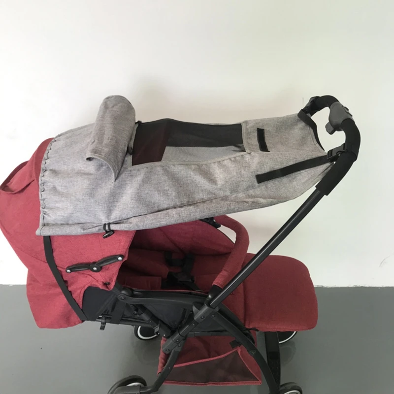 

Universal Pram Sunshade with Hollow Net Window Windproof Waterproof UV Protect Sun Cover for Pushchair Baby Stroller Accessory