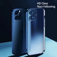 ilepo silicone full protection phone case for iphone 12 pro max 12 mini plating soft tpu case back cover coque shell
