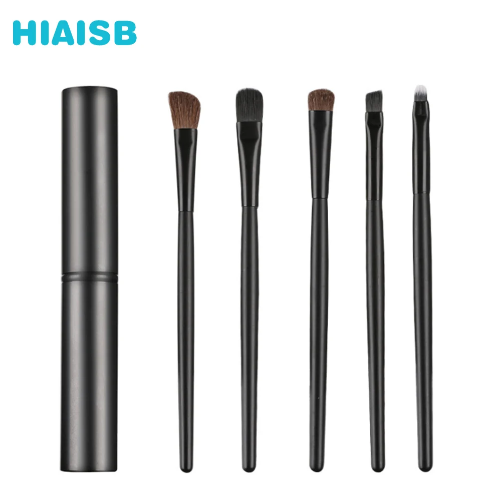 Набор кистей для макияжа с деревянной ручкой 5 шт./набор|Аппликатор теней век| |