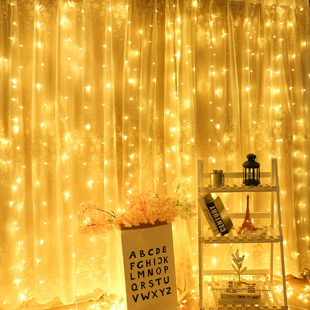 Светодиодный 220 В ЕС/110 штепсельная вилка стандарта США строка шторы светильник