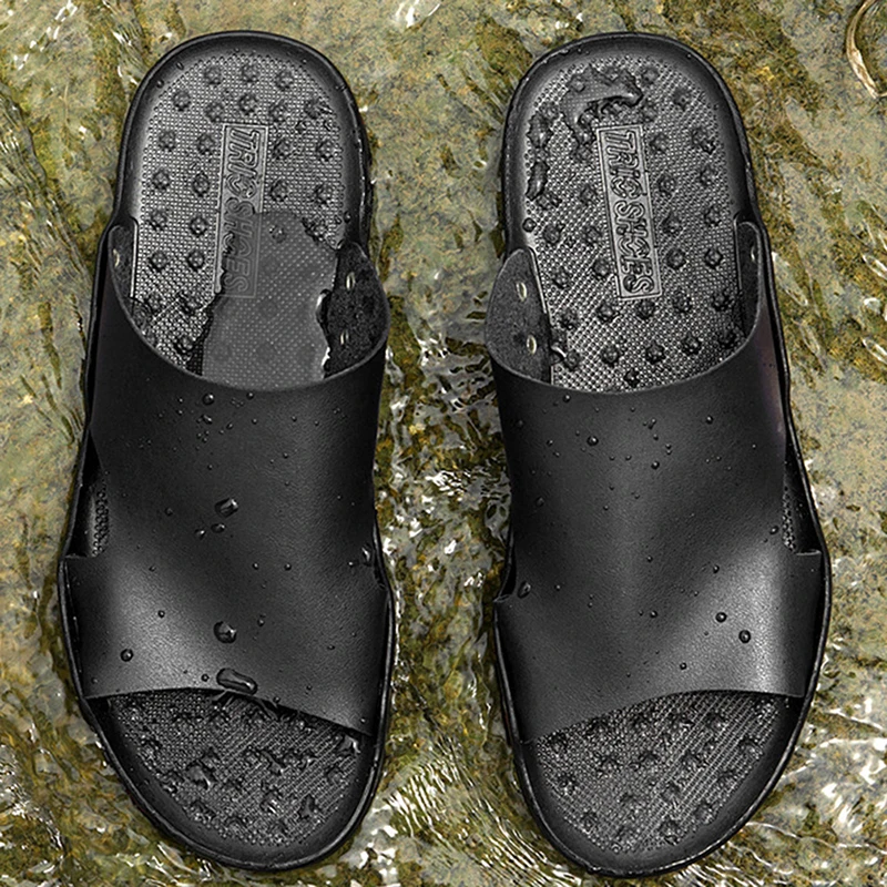 

Men Fashion Vacation Casual Sandals Shoes Plus-size Flat Slippers Sandals Shoes Home Bathroom Beach Flip Flops Shoes