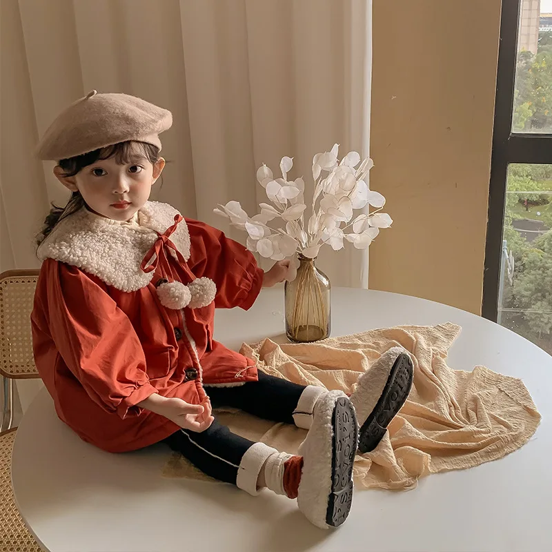 

Winter Coat for Girls Fashion Super Thick Warm Fleece Coat Baby Kids Children Jacket Outerwear 2021
