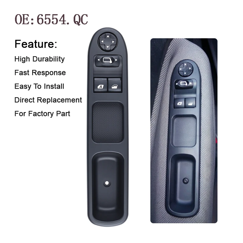 Переключатель управления окном 6554.KT для Peugeot 307 307CC 307SW/6554.QC Citroen C3 207 CC 6554KT