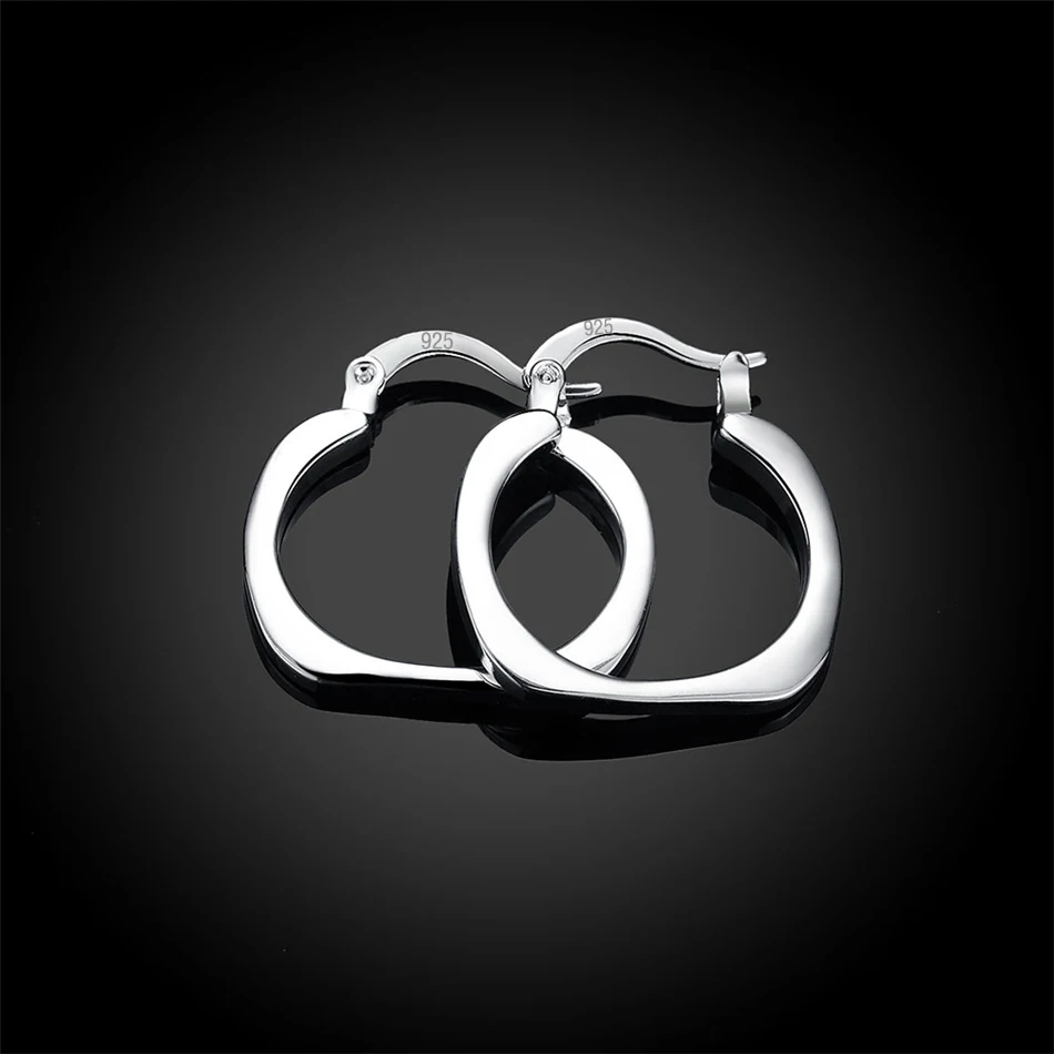Женские круглые серьги кольца DOTEFFIL из серебра 925 пробы 20 мм|circle hoop earrings|hoop earrings for