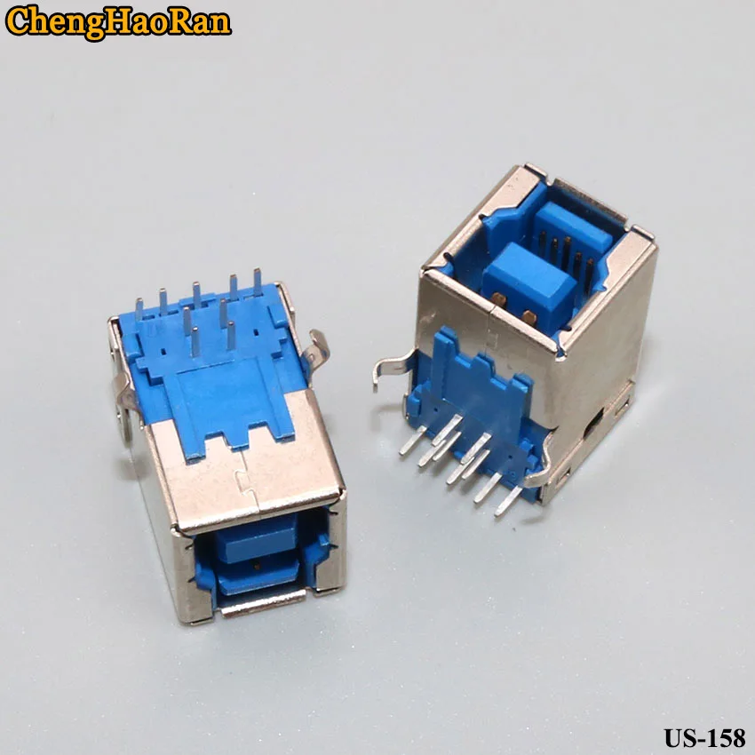 ChengHaoRan 2 шт. синий пластиковый B Женский 3 0 высокоскоростной интерфейс USB Тип порт 90