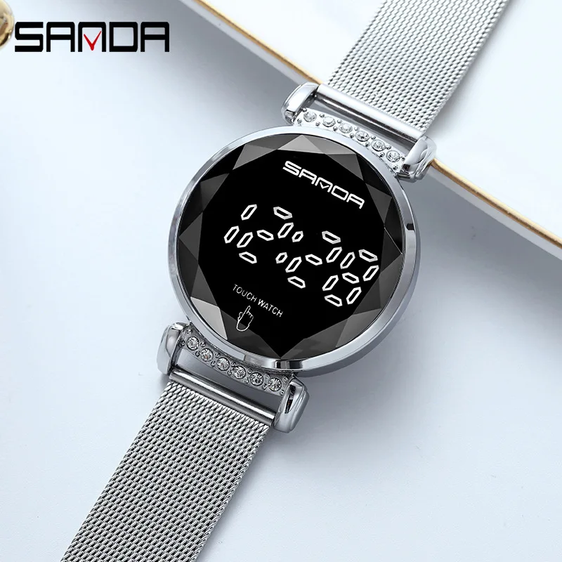 Sanda Новый сенсорный экран светодиодный электронный механизм двойная Пряжка