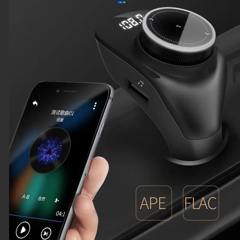 Fm-трансмиттер модулятор беспроводной Bluetooth 5 0 AUX Автомобильный MP3-плеер двойное