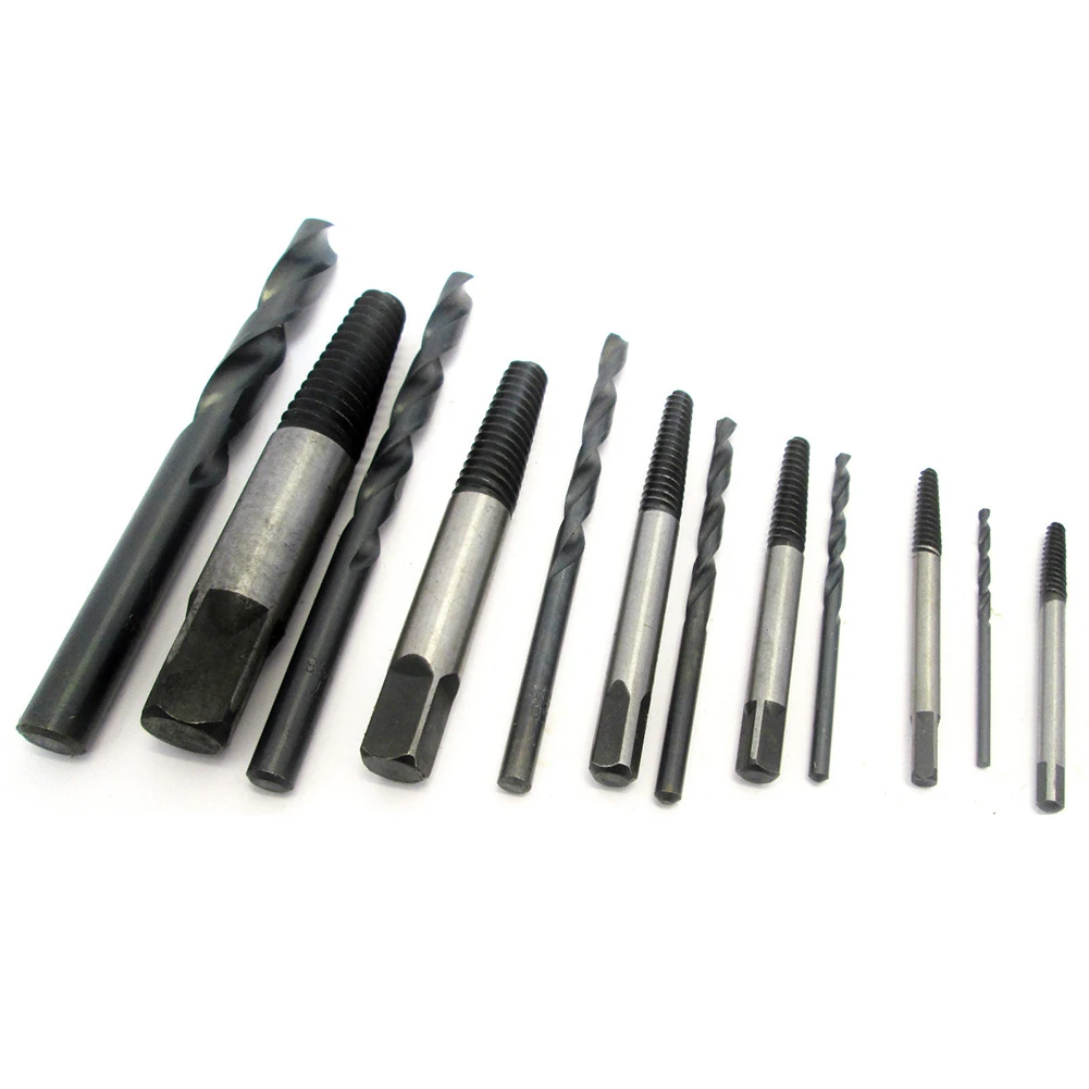 

12pcs Stud Remover Tool HSS Easy Out Practical Drill Bits Assorted 3-25mm With Case Screw Extractor Set Durable