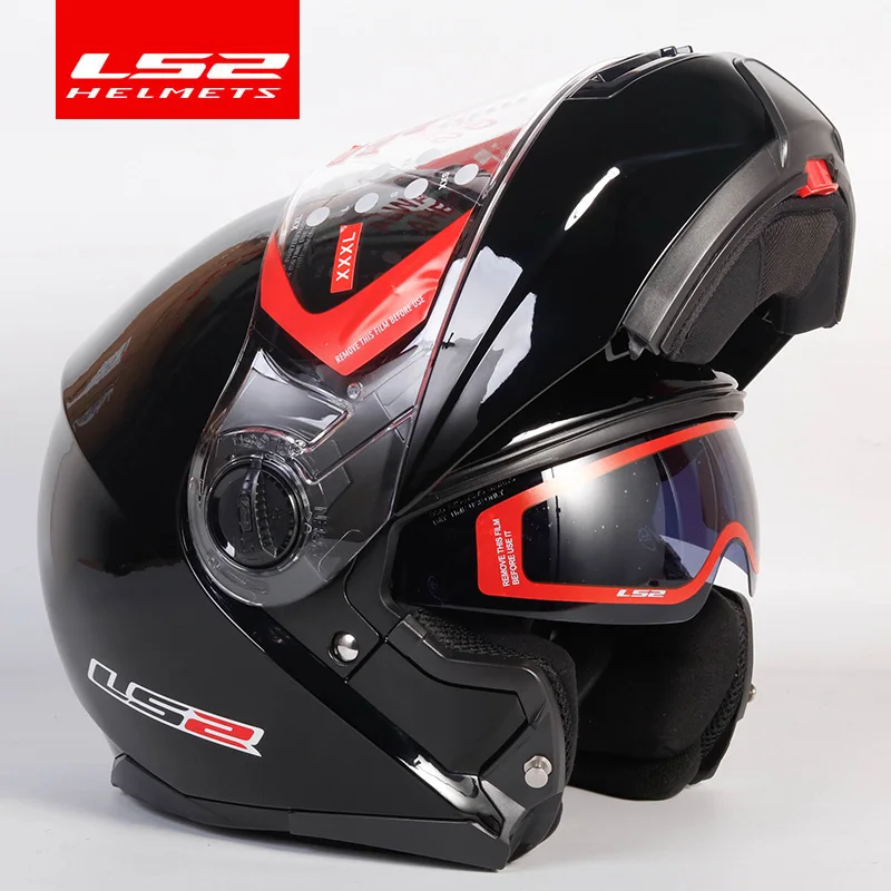 LS2 стробоскоп флип-ап мото rcycle шлем ls2 FF325 модульный двойной объектив козырек capacete cascos moto шлем DOT утвержден - Цвет: 2
