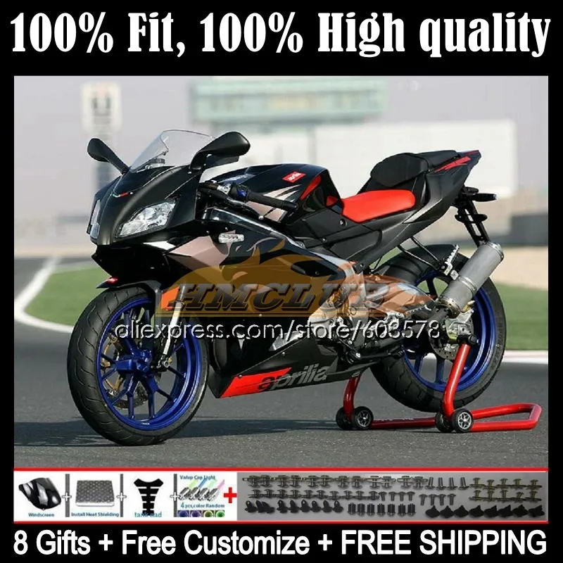 

Injection For Aprilia RS-125 RS 125 RS4 54CL.1 RSV125 2006 2007 2008 2009 2010 2011 RS125 06 07 08 09 11 Fairings Golden black