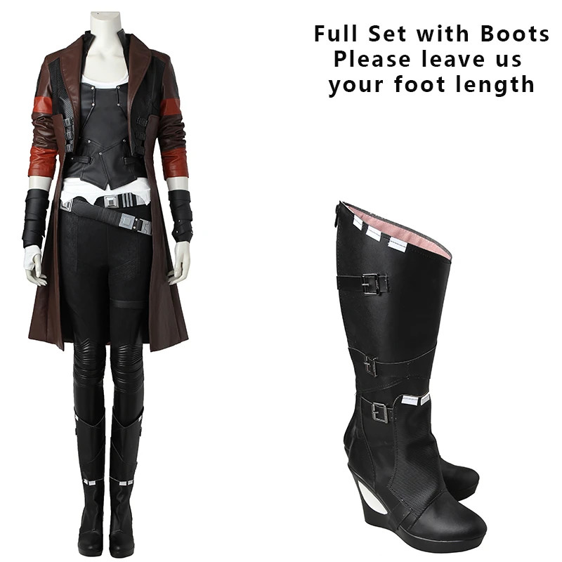 full set with boots Guardians of the Galaxy 2 Gamora Cosplay Costume Halloween Costume Heroine Outfit Fancy Suit Adult Women Girls Carnival Tailored - Цвет: full set with boots