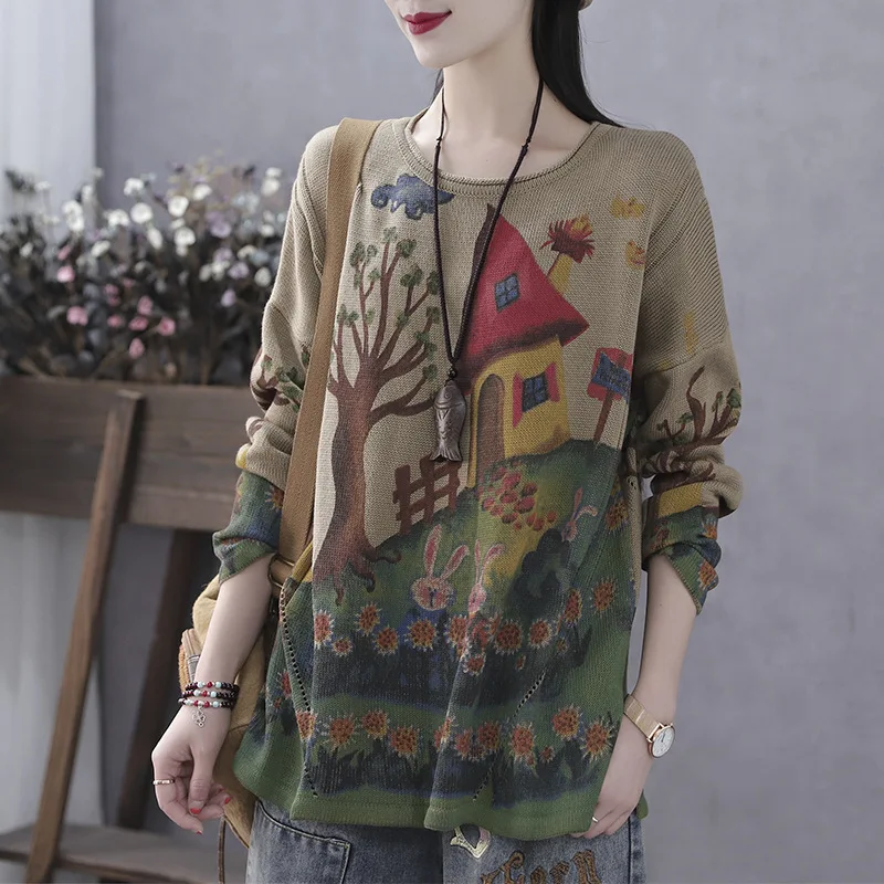 Max LuLu 2020 Новинка весна британский модный стиль женские свитера с принтом