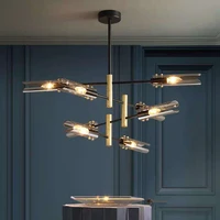 nordic led glass chandelier can be used for modern living room lamp dining room lighting bedroom installation 90 260v lamp
