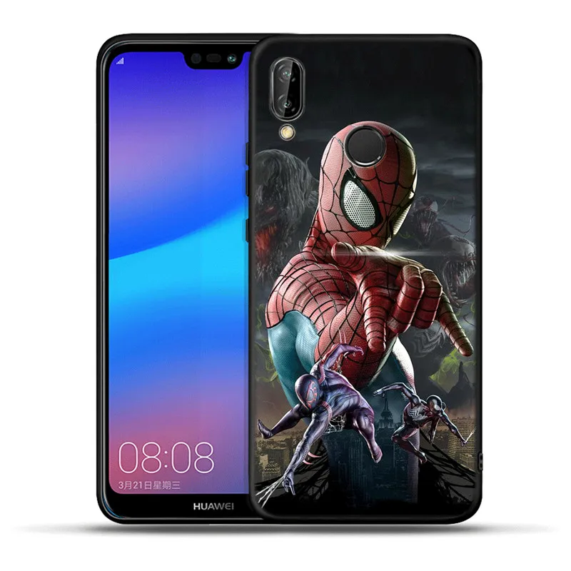 Герои Marvel Человек-паук Железный человек для huawei mate 20 10 P30 P20 P10 P9 P8 Lite Pro P Smart Мягкий силиконовый чехол Etui