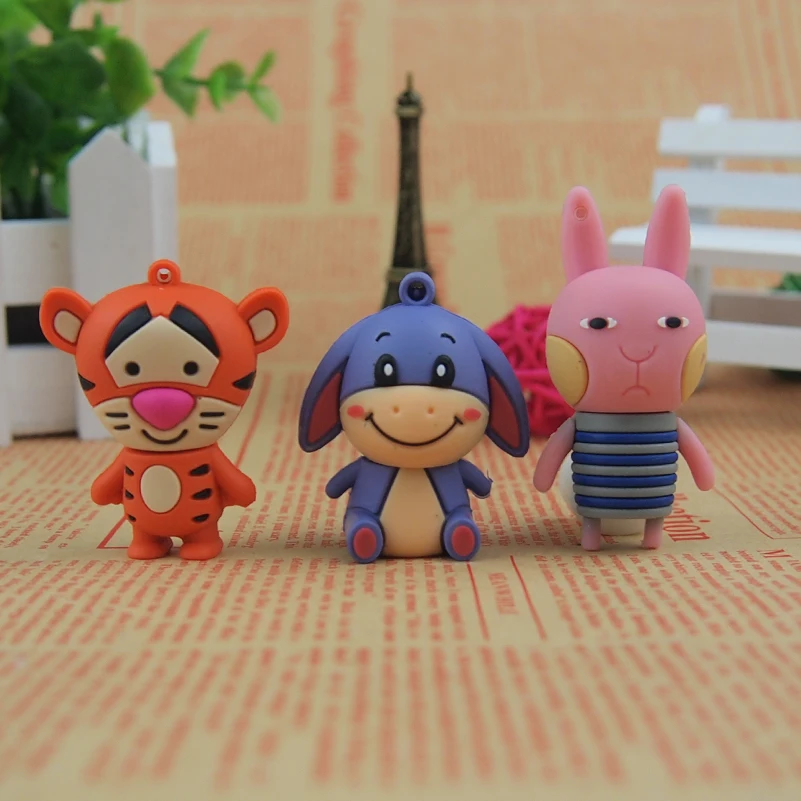 Hot Sale 128MB 32GB 64GB Mini Pendrive animado Cute Tigger USB Flash Drive Memory Stick Good Gifts Storage Disk free shipping | Компьютеры