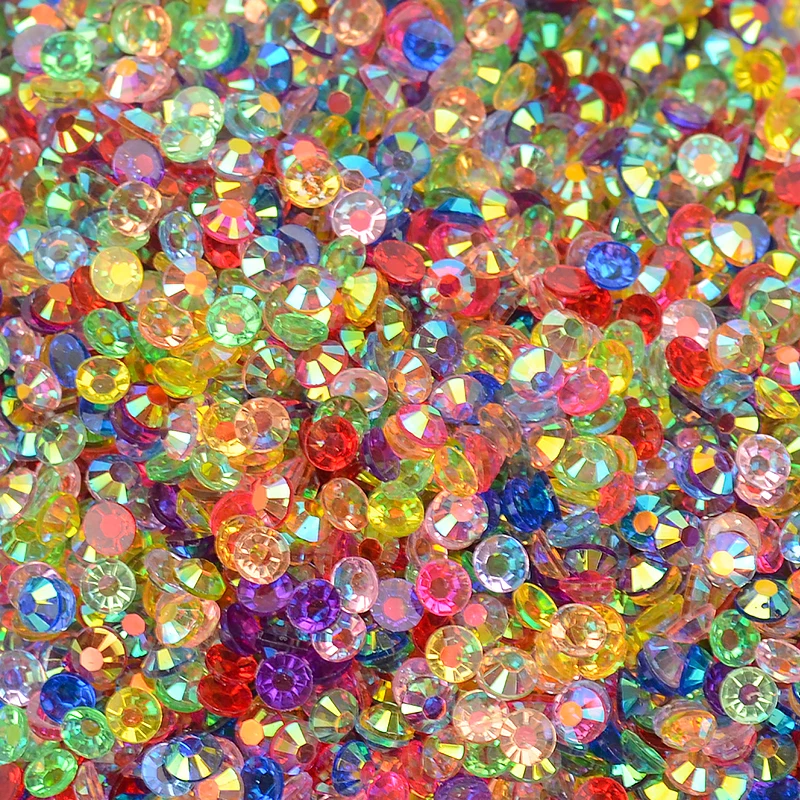

3mm Transparent Clear Flatback Round Jelly Resin Rhinestones Crystal Stone Beads Stickers Nail Art Decoration Decor Nail Glue On