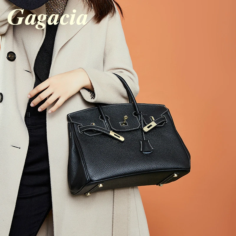 

GAGACIA New Handmade Genuine Leather Women Bag For 2021 Designer Fashion Ladies Handbags Luxury Brand Woman Handbag Cowhide Bags