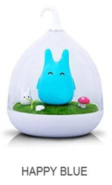 blue Ночной светильник Стиль Тоторо USB Портативный светодиодный Ночной светильник для подарка Touch Сенсор для маленьких прикроватный светильник светодиодный ночной Светильник - Испускаемый цвет: blue